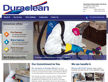 Tablet Screenshot of duracleanmd.com